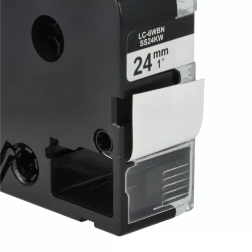 VHBW Label Tape Epson LC-6WBN - 24 mm Black/White