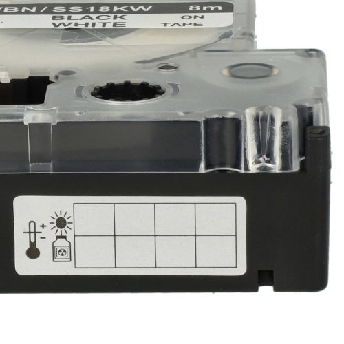 VHBW Label Tape Epson SS18KW, LC-5WBN - 18 mm black-white