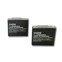   VHBW Wireless Headset Battery GN Netcom 2901-249, 14151-02, 14151-01 - 340 mAh 3.7 V Li-polymer