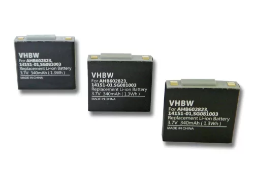 VHBW Wireless Headset Battery 2901-249, 14151-02, 14151-01 - 340 mAh 3.7 V Li-polymer