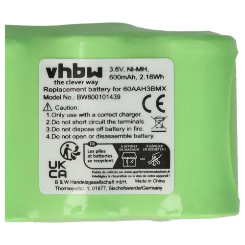 VHBW Phone Battery C39453-Z5-C193, HSC22, 60AAH3BMX - 600 mAh 3.6 V NiMH