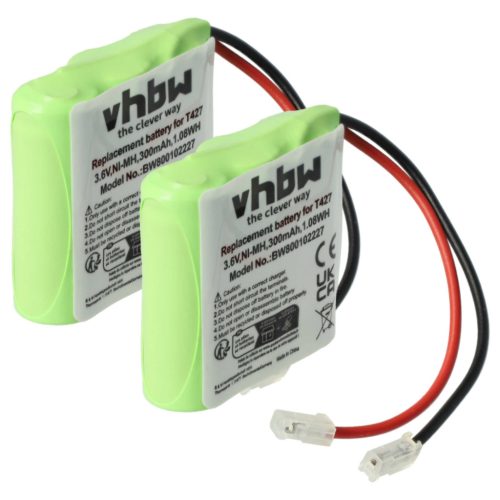 VHBW Vezetékes telefon akkumulátor 30AAAM3BMX, T427 - 300 mAh 3,6 V NiMH