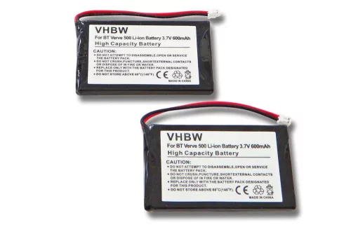 VHBW Battery LZ423048, for HI-D6 BT - 600 mAh 3.7 V Li-Ion