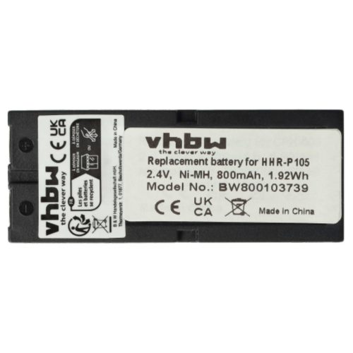 VHBW Schnurloser Telefon Akku 86420, BT-1009, CPH-508, BBTG0658001 - 800 mAh 2,4 V NiMH