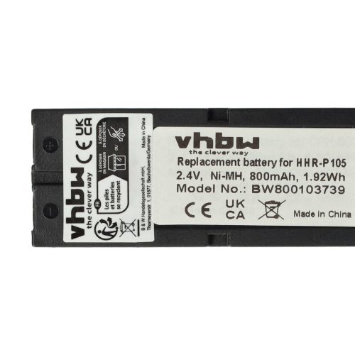 VHBW Schnurloser Telefon Akku 86420, BT-1009, CPH-508, BBTG0658001 - 800 mAh 2,4 V NiMH