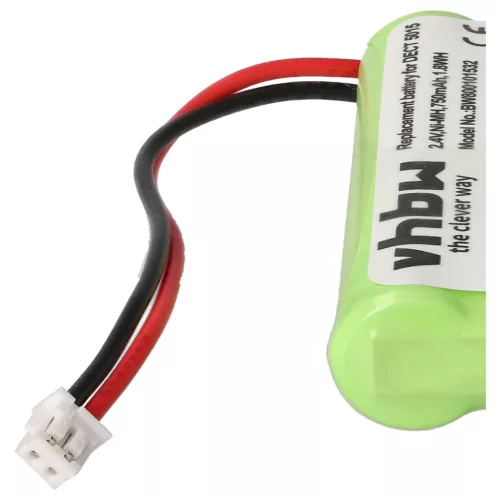 VHBW Akku Audioline 08C/CP18NM, BC101276 - 750 mAh 2,4 V NiMH