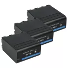Camera 3x Battery replaces Sony NP-F930, NP-F990, NP-F970, NP-F960, NP-F950 - 10400 mAh 7.4 V Li-Ion