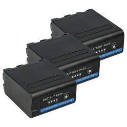   Camera 3x Battery replaces Sony NP-F930, NP-F990, NP-F970, NP-F960, NP-F950 - 10400 mAh 7.4 V Li-Ion