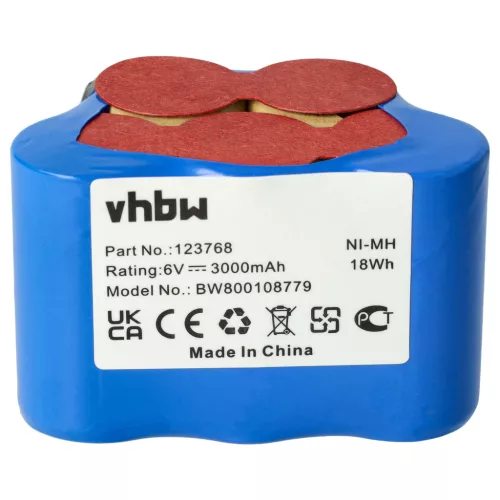 VHBW Moped Battery 93230 5, VYRR, VYRR6, 123768 - 3000 mAh 6 V NiMH
