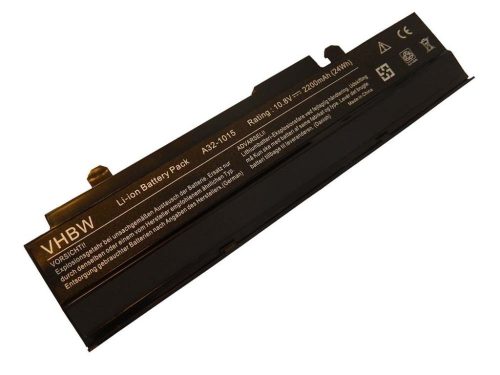 Notebook akkumulátor  Asus A31-1015, A32-1015, AL31-1015, PL32-1015 - 2200 mAh 10,8 V Li-Ion, fekete