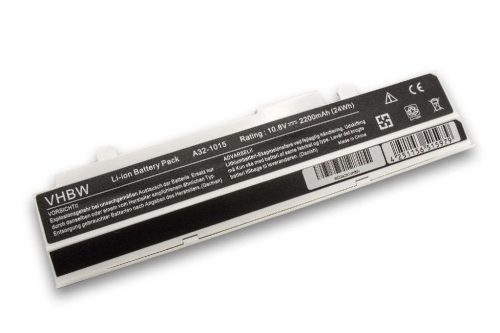 Notebook akkumulátor  Asus A31-1015, A32-1015, AL31-1015, PL32-1015 - 2200 mAh 10,8 V Li-Ion, fehér