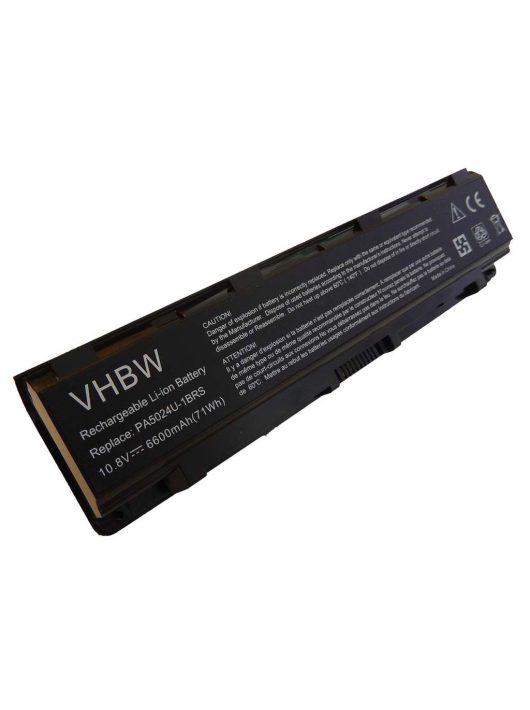 Notebook akkumulátor  Toshiba PA5024U-1BRS, PA5023U-1BRS - 6600 mAh 10,8 V Li-Ion, fekete