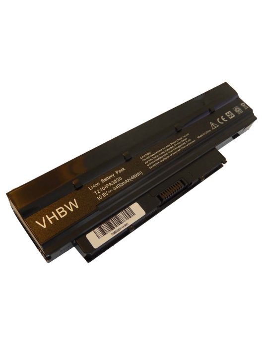 Notebook akkumulátor  Toshiba PABAS231, PA3820U-1BRS, PA3821U-1BRS - 4400 mAh 10,8 V Li-Ion, fekete