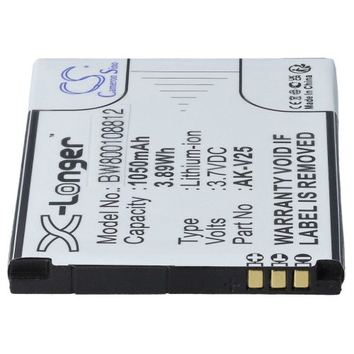VHBW Mobile Phone Battery for AK-V25 - 1050 mAh 3.7 V Li-Ion - Smartphone Battery