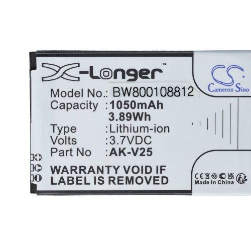 VHBW Mobile Phone Battery for AK-V25 - 1050 mAh 3.7 V Li-Ion - Smartphone Battery