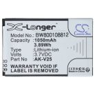 VHBW Mobile Phone Battery for AK-V25 - 1050 mAh 3.7 V Li-Ion - Smartphone Battery