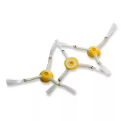VHBW iRobot 3x Side Brush Set, 3-Arm, White/Yellow
