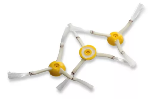 VHBW iRobot 3x Side Brush Set, 3-Arm, White/Yellow