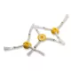 VHBW iRobot 3x Side Brush Set, 3-Arm, White/Yellow