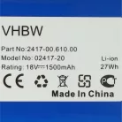 VHBW Gardena 2417-00.610.00 Lawn Mower Battery - 1500 mAh 18 V Li-Ion
