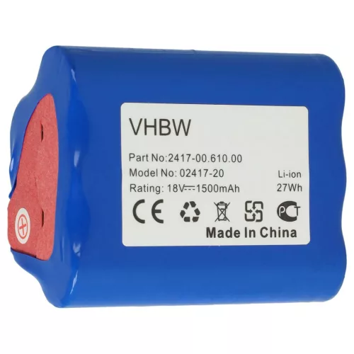 VHBW Gardena 2417-00.610.00 Lawn Mower Battery - 1500 mAh 18 V Li-Ion