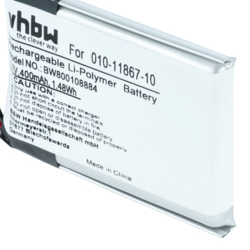 VHBW Hundetrainer Akku Garmin 361-00069-00, 010-11867-10 - 400 mAh 3,7 V Li-Polymer