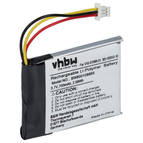 VHBW Hundetrainer Akku Garmin 010-11864-00, 010-01069-01, 361-00043-10 - 700 mAh 3,7 V Li-Ion