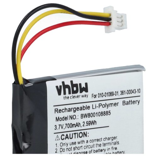 VHBW Hundetrainer Akku Garmin 010-11864-00, 010-01069-01, 361-00043-10 - 700 mAh 3,7 V Li-Ion
