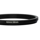 VHBW 62 mm-ről 58 mm-re gyűrűs adapter, fém