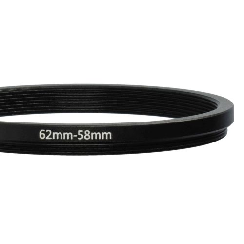 VHBW 62 mm-ről 58 mm-re gyűrűs adapter, fém