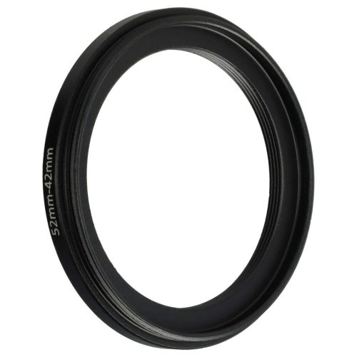 52mm - 42mm Leléptető Gyűrűs Adapter, Kameralencséhez, Fém