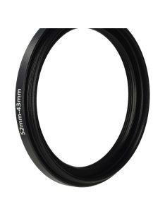 Leléptető gyűrűs adapter 52 mm - 43 mm, fém