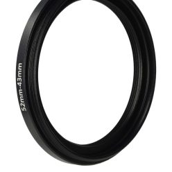 Leléptető gyűrűs adapter 52 mm - 43 mm, fém