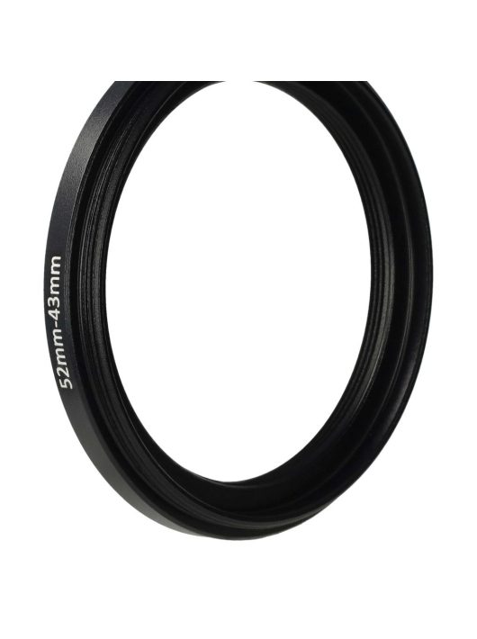 Leléptető gyűrűs adapter 52 mm - 43 mm, fém