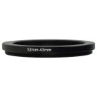VHBW Step-Down Ring Adapter 52 mm - 43 mm, Metal