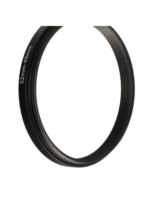 Gyűrűs adapter 52 mm - 49 mm, kameralencséhez, fém