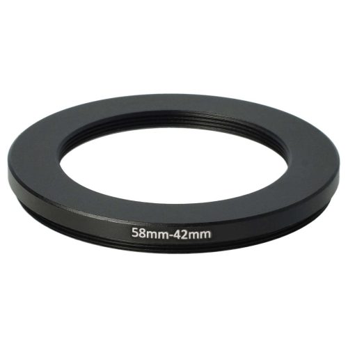 58 mm-től 42 mm-ig gyűrűs adapter, fém