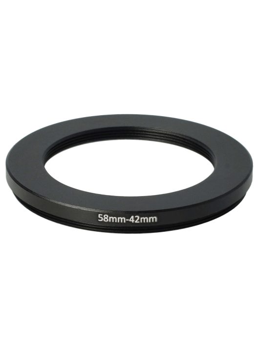 58 mm-től 42 mm-ig gyűrűs adapter, fém