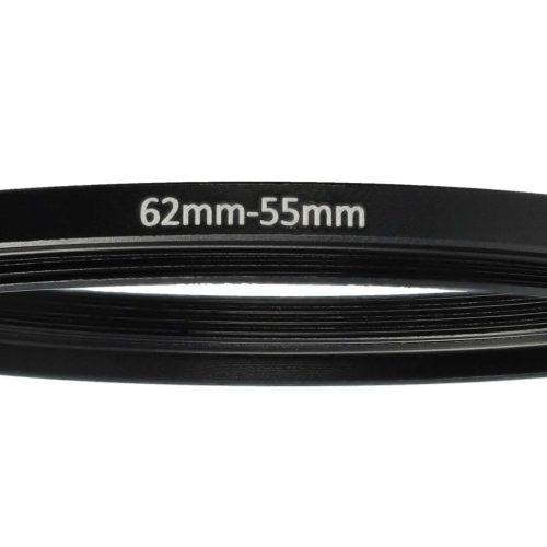 VHBW 62 mm to 55 mm Step-Up Ring Adapter, Metal