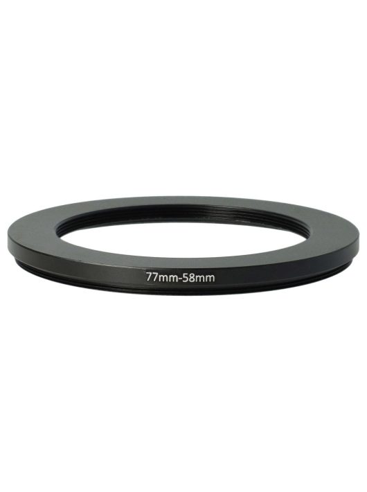 77mm-től 58mm-ig Gyűrűs Adapter, Fém