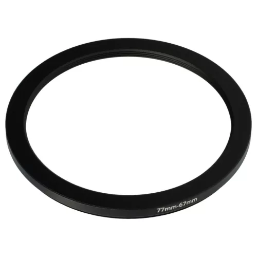 VHBW 77 mm auf 67 mm Ringadapter, für Kameraobjektive, Metall