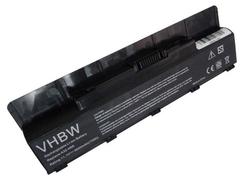 Notebook akkumulátor  Asus A32-N56, A31-N56, A33-N56 - 6600 mAh 10,8 V Li-Ion, fekete
