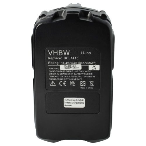 VHBW Elektrowerkzeug Akku Hitachi EBL1430, BCL1430 - 4000 mAh, 14,4 V, Li-Ion