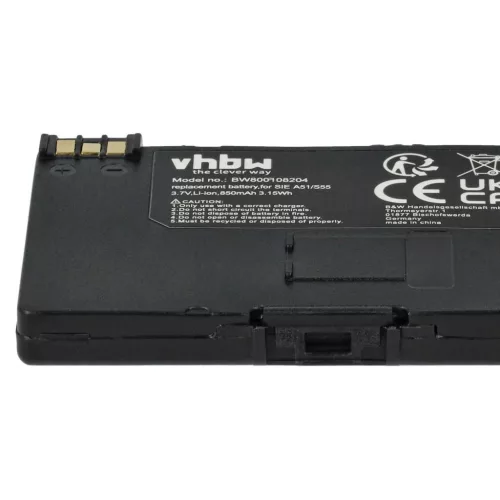 VHBW Vezetékes telefon akkuának  EBA-510, L36145-K1310-X401, BASIC56 - 850 mAh 3,7 V Li-Ion