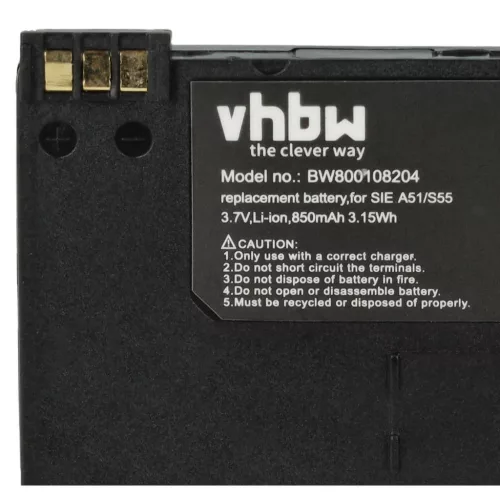 VHBW Vezetékes telefon akkuának  EBA-510, L36145-K1310-X401, BASIC56 - 850 mAh 3,7 V Li-Ion
