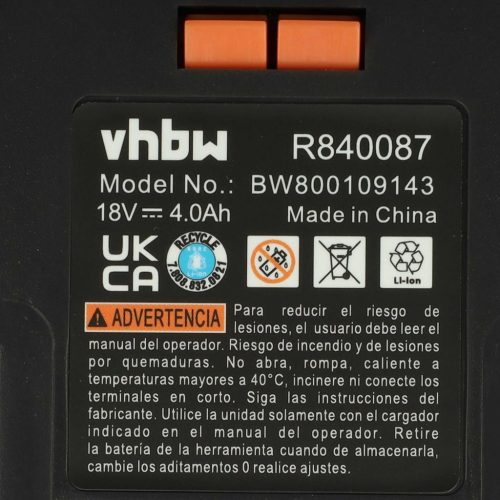 VHBW Electric Power Tool Battery for AEG B1814, B1817G, B1817 Tools - 18V, Li-Ion, 4000mAh