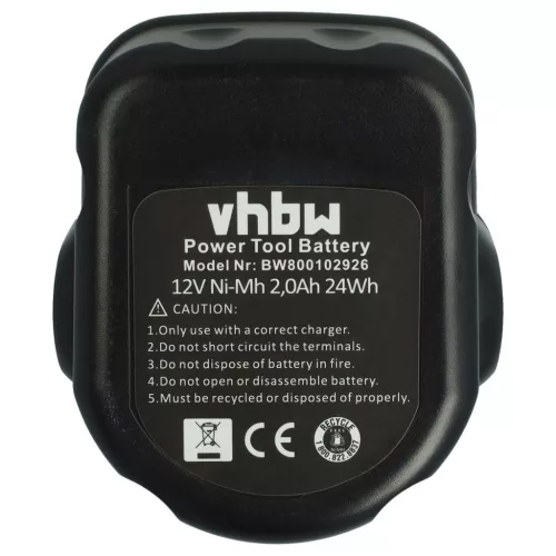 VHBW Akku für Black & Decker PS130 Gerät und andere Modelle, 12V, Ni-MH, 2000mAh