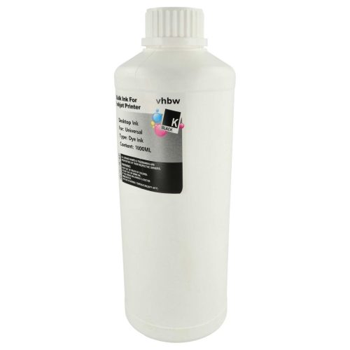 VHBW Refill Ink, Black, Canon HP, 1000 ml