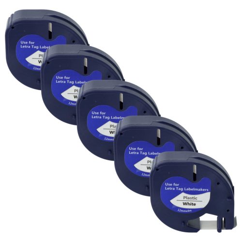 VHBW Label Tape Dymo S0721610, 91201 replacement - 12 mm black-white