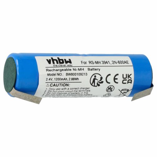 VHBW Elektrische Zahnbürste Akku 4717, RS-MH 3941, Cd 9S-RWT05, 2N-600AE, 1103425149 - 1200 mAh 2,4 V NiMH